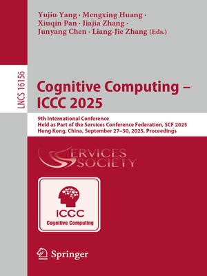 cover image of Cognitive Computing--ICCC 2025
